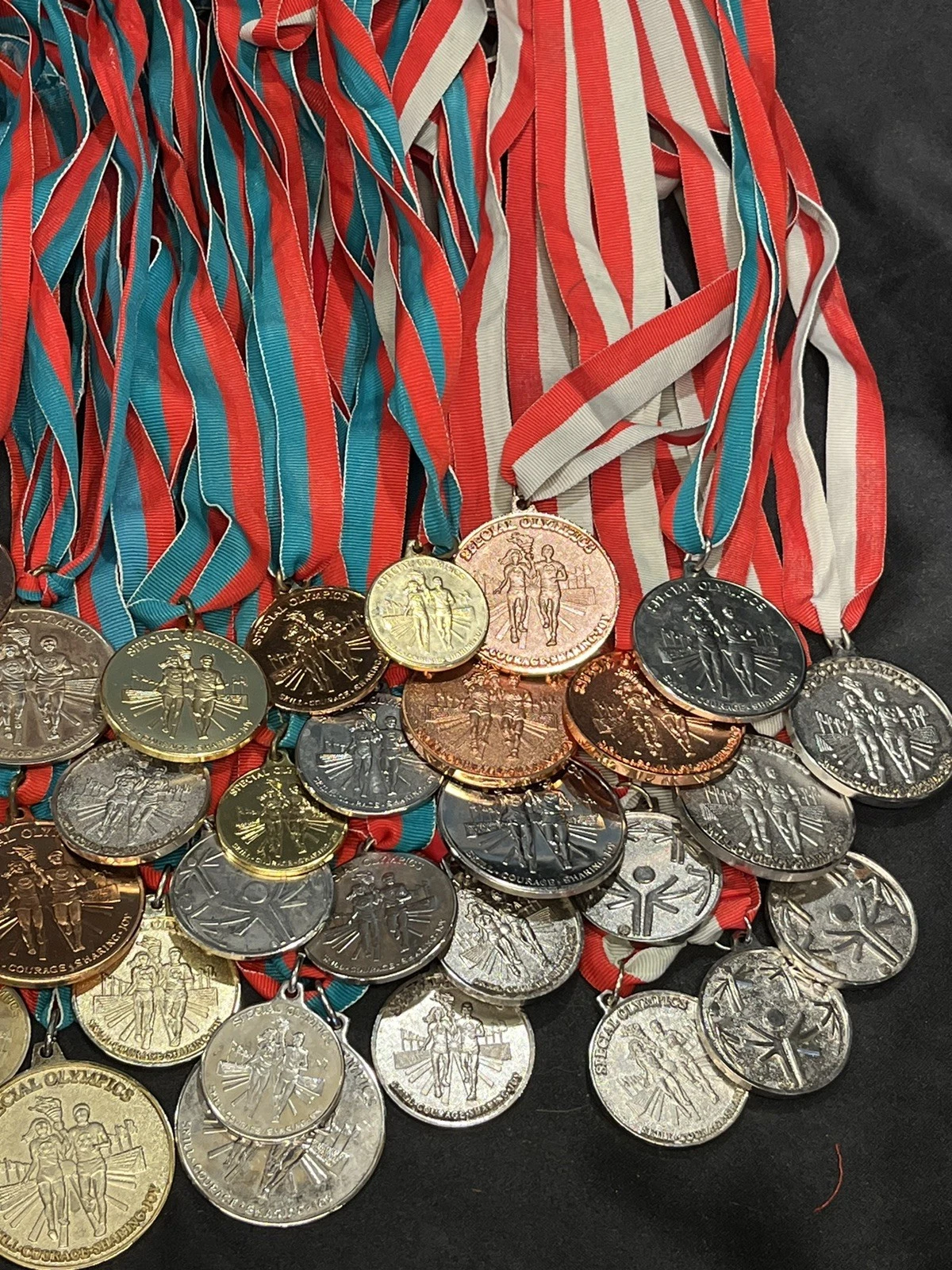 Lot Of 99 Special Olympics Gold Silver Bronze Metal Medal Medallion Awards  image 5
