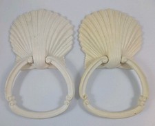 Vintage Homco Sea Shell Towel Ring Holder Syroco 1970s PAINTABLE Nautical
