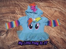 My Little Pony Rainbow Dash Blue Hooded Sweatshirt Ruffle Tunic Girls