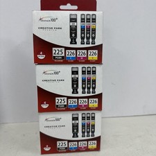 Canon 225 / 226 - Ink Cartridges BL/C/Y/M - Triple Combo Pk 12 Total 