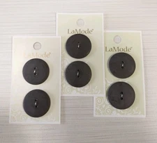 LaMode Muted Brown 1 Inch Buttons Lot Of 6 Blazer Sweater Suit Uniform 2 Hole 