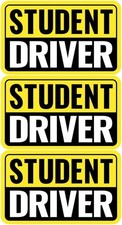 2-Pack Student Driver Car Magnet, Reflective Weather-Resistant, 5.71"x3.54", 3