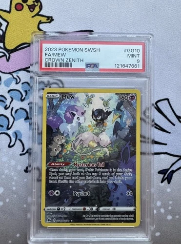 Pokemon Mew GG10/GG70 Crown Zenith Graded Slab - PSA 9
