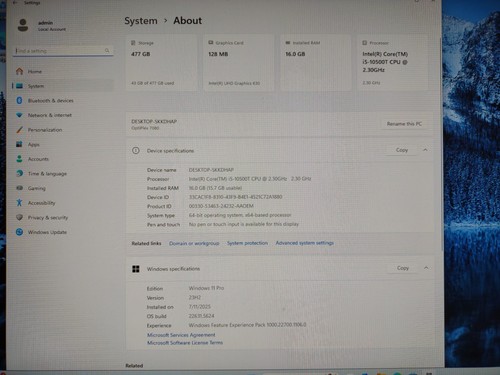 Dell OptiPlex 7080 Micro i5-10500T@2.3GHz 16GB RAM 512GB SSD Win 11 | C178DS - Bild 2 von 8