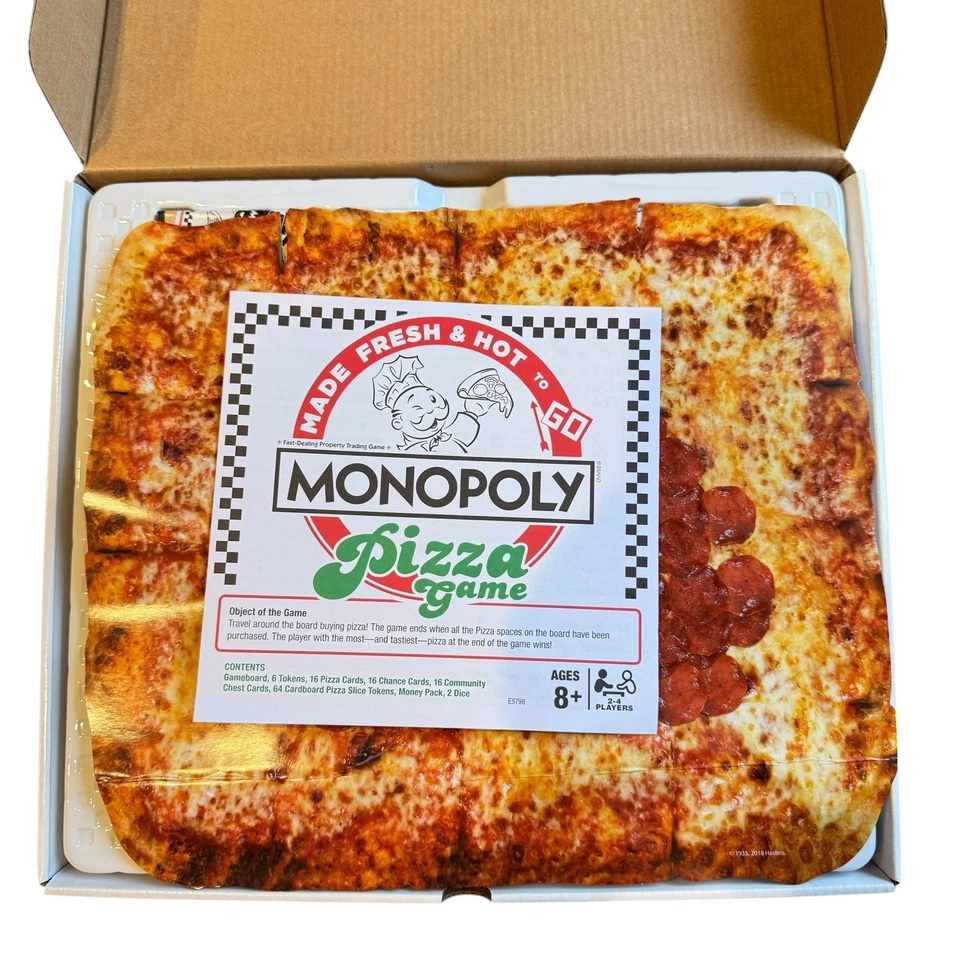 Hasbro Monopoly Pizza Game Edition Complete 2018 Rare Game Family - Image 3 of 4