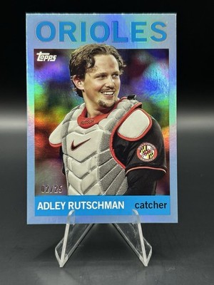 2025 Topps Archives Adley Rutschman #2 Blue Foilboard /25 Baltimore Orioles