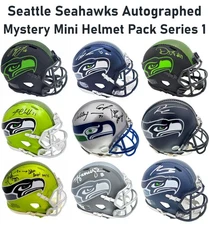 Seattle Seahawks Auto Mystery Football Mini Helmet Pack (1 Prizes per 10 Packs)
