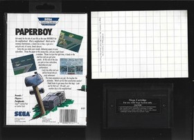 Sega Master System PAPERBOY w/Cartridge, Instructions & Box (CIB)
