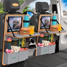 Car Backseat Organizer with Tablet Holder,11 Storage Pockets with Foldable Fo...