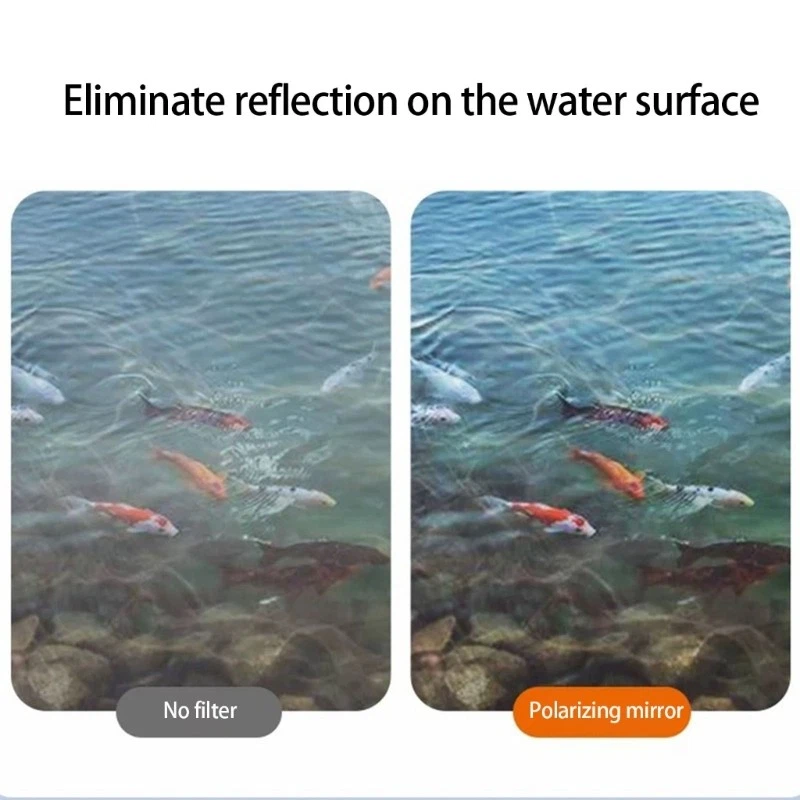 52MM Clip-on CPL Phone Camera Lens Filter Kit, Clip On Polarizer Phone Camera - Image 4 of 4