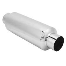 Universal Exhaust Muffler 2.5in Straight Through Stainless Steel Silencer Co LW