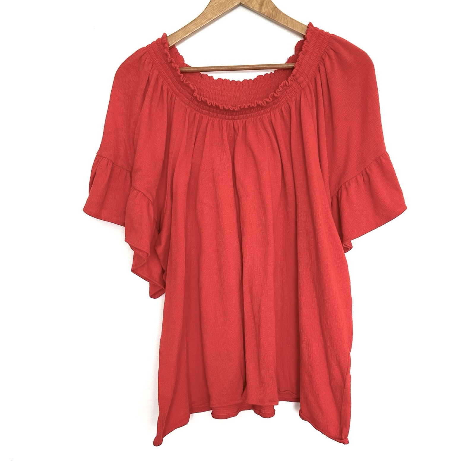 Cato Plus Shirt Women’s Size 18/20W Red Short Sleeve Pullover Blouse Top