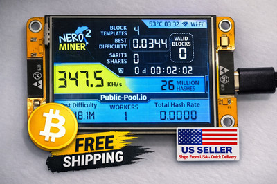 Solo Bitcoin NerdMiner V2 | Lottery Miner | USA | Crypto Miner | Upgraded | BTC