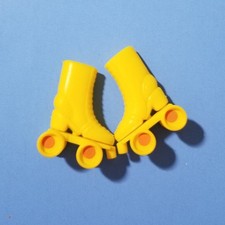 California Dream 1980s Surf N Shop Yellow Roller Skates for Barbie Doll Vintage