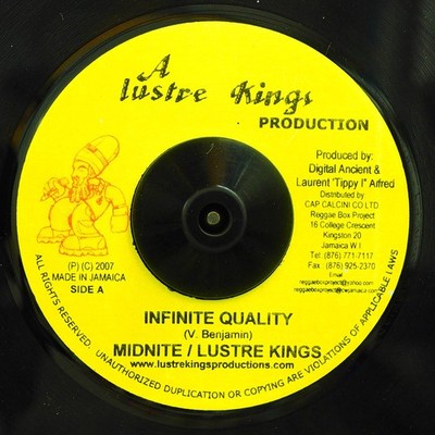 Midnite - Infinite Quality  /  Version (rhythm: ''Shining'') [New Vinyl 7'']