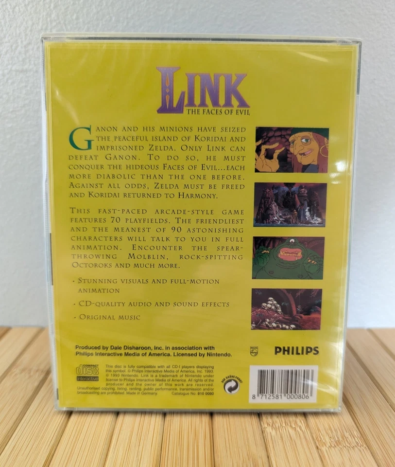 Link The Faces Of Evil Philips CDI Factory Sealed Zelda Nintendo Long Case Rare - Image 2 of 4