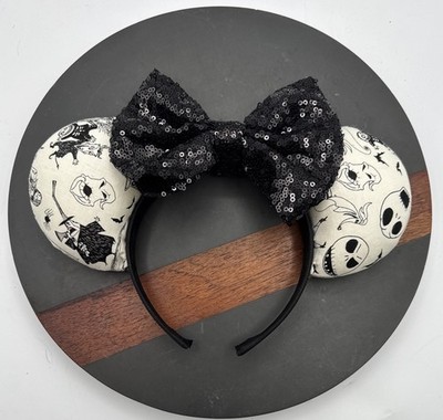 Custom Disney Nightmare Before Christmas Ears Minnie Mouse Headband Bow