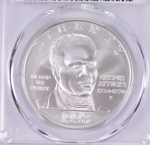MS70 1998-S Black Patriot Commemorative Silver Dollar PCGS *0454 - Picture 3 of 5