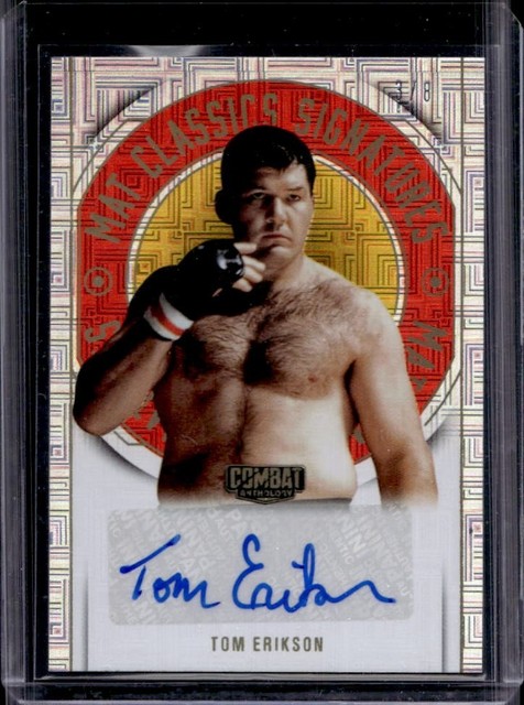 2025 PFL Combat Anthology Tom Erikson Mat Classics Squared Circle Auto #/8