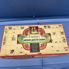 Vintage Scrabble Sentence Game for Juniors Board Game 1973 Selchow & Righter Co.