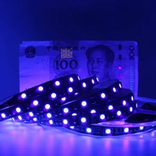 UV LED Strip Light Black PCB Waterproof 12V SMD5050 1M to 5M