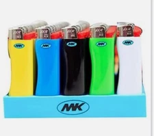 MK JET Windproof  Flame Butane LIGHTER LOT OF  50 Count  Hue Color