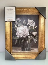 Threshold Studio McGee 11 X 14 Vintage Moody Floral Wall Canvas Gold Frame