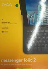 ZAGG Messenger Folio 2Keyboard&Case for Apple iPad 10.2"(Gen 9, 8, 7), iPad Pro