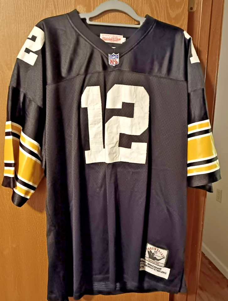 Hombres NFL Pittsburgh Steelers Terry Bradshaw Talla 56 2XL Mitchell & Ness 1975 Foto 2 de 4