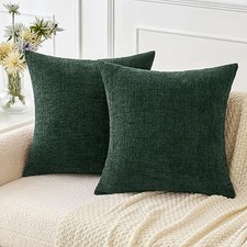 Pack of 2 Christmas Throw Pillow Covers 18x18 Inch 18" x 18" Pack of 2 Green