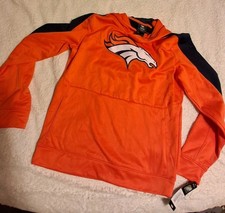 NWT Denver Broncos Hoodie Boy's Youth L 14/16 Orange NFL Football
