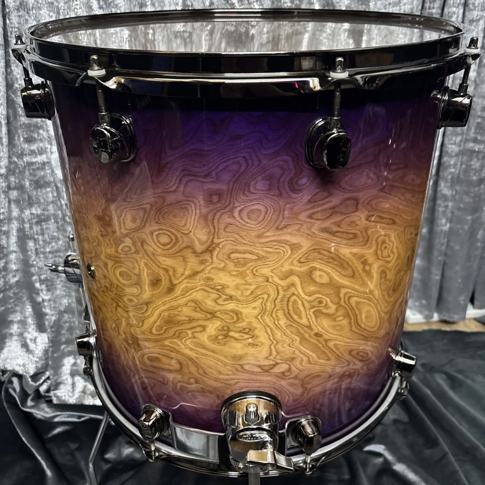 Mapex Orion 16 X 16 Inch Maple Floor Tom Imperial Burst Black Nickel Good Cond - Image 4 of 4