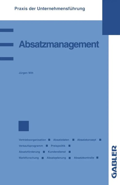 JüRgen Witt | Absatzmanagement | Taschenbuch | Deutsch (1994) | 132 S.-image
