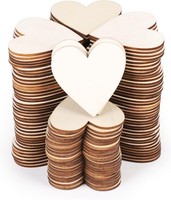 Holzherzen 50Mm 200 StüCk Naturholz Basteln Diy Handwerk Hochzeit Weihnachten