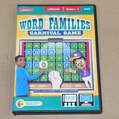 Lakeshore Word Families Carnival Game CD Grades 1-2 PC/MAC Educational Software