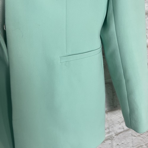 ZARA Light Green Lapel-less Blazer. Size L.#WD - Picture 7 of 20