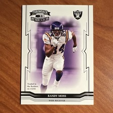 Donruss 2005 Throwback Threads Randy Moss #107 Raiders Vikings NFL Card