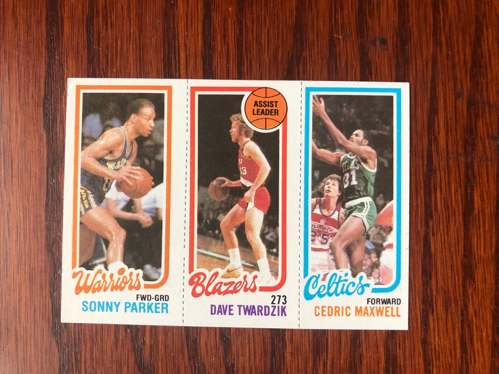 1980-81 Topps SONNY PARKER #98 / DAVE TWARDZIK #197 / CEDRIC MAXWELL #39 - NBA