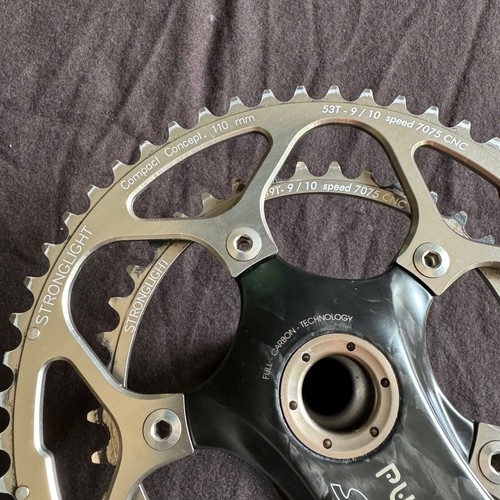 Stronglight Pulsion carbon crankset + Active Link BB- WORDLWIDE SHIPPING - Imagen 5 de 12
