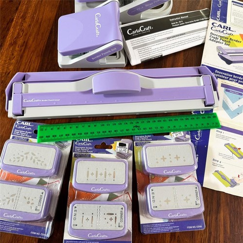 Lot: CARLA CRAFT Paper Art Scrapbooking Punches Mega Punch Aid Border Gauge CARL - Picture 2 of 15