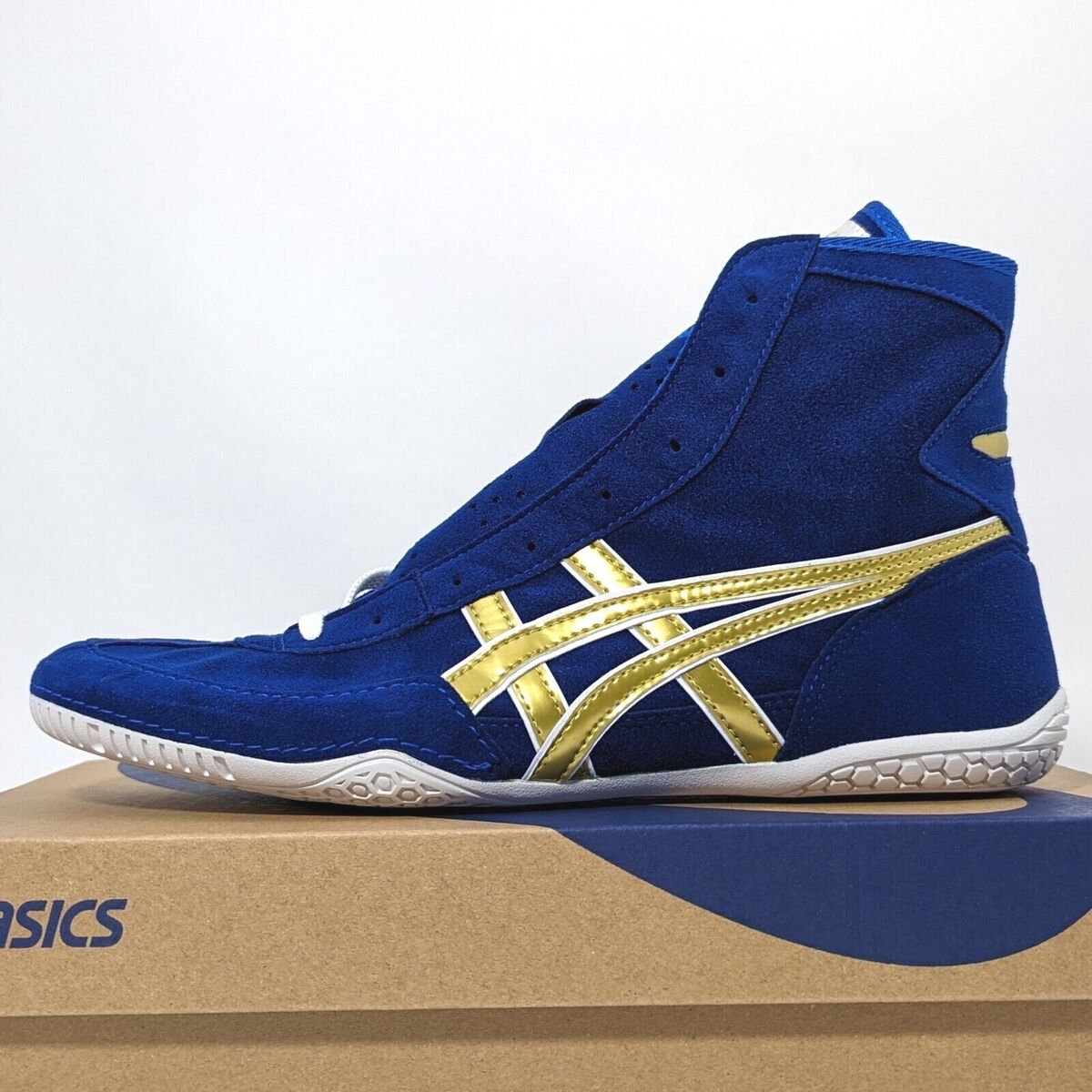 ASICS Wrestling Shoes 1083A001 Blue/Gold(White) EX-EO(TWR900 ASICS Wrestling Shoes 1083A001 Blue/Gold(White) EX-EO(TWR900