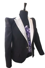 Michael Costume This is it Jacket Skinny Informal Crystal Suit Blazer impersonat