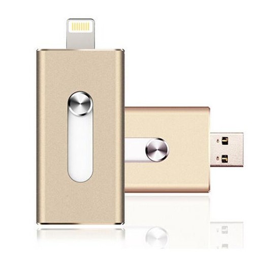 256G 512GB OTG USB iFlash Drive 3in1 Metal Memory U Disk For IOS iPhone iPad PC - Photo 5/17