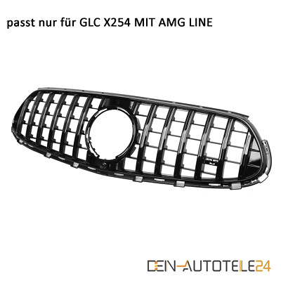 KÜHLERGRILL PANAMERICANA PASSEND FÜR MERCEDES GLC X254 AMG LINE AB 2023 SCHWARZ