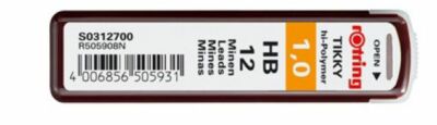 Rotring Mechanical Pencil 1.0mm Lead Refill - Pack of 12 NEW S0312700