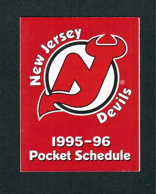 1995 1996 NHL NEW JERSEY DEVILS HOCKEY CLUB SCHEDULE CÉDULE