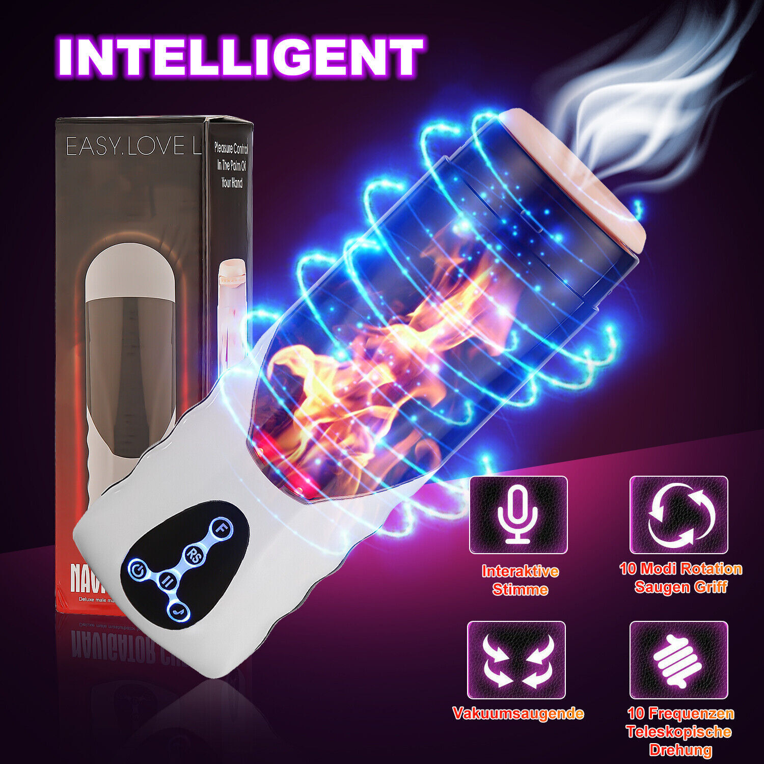 Masturbador Eléctrico Hombre Cup 3D Automático Coño Male Mamada Stroker♥