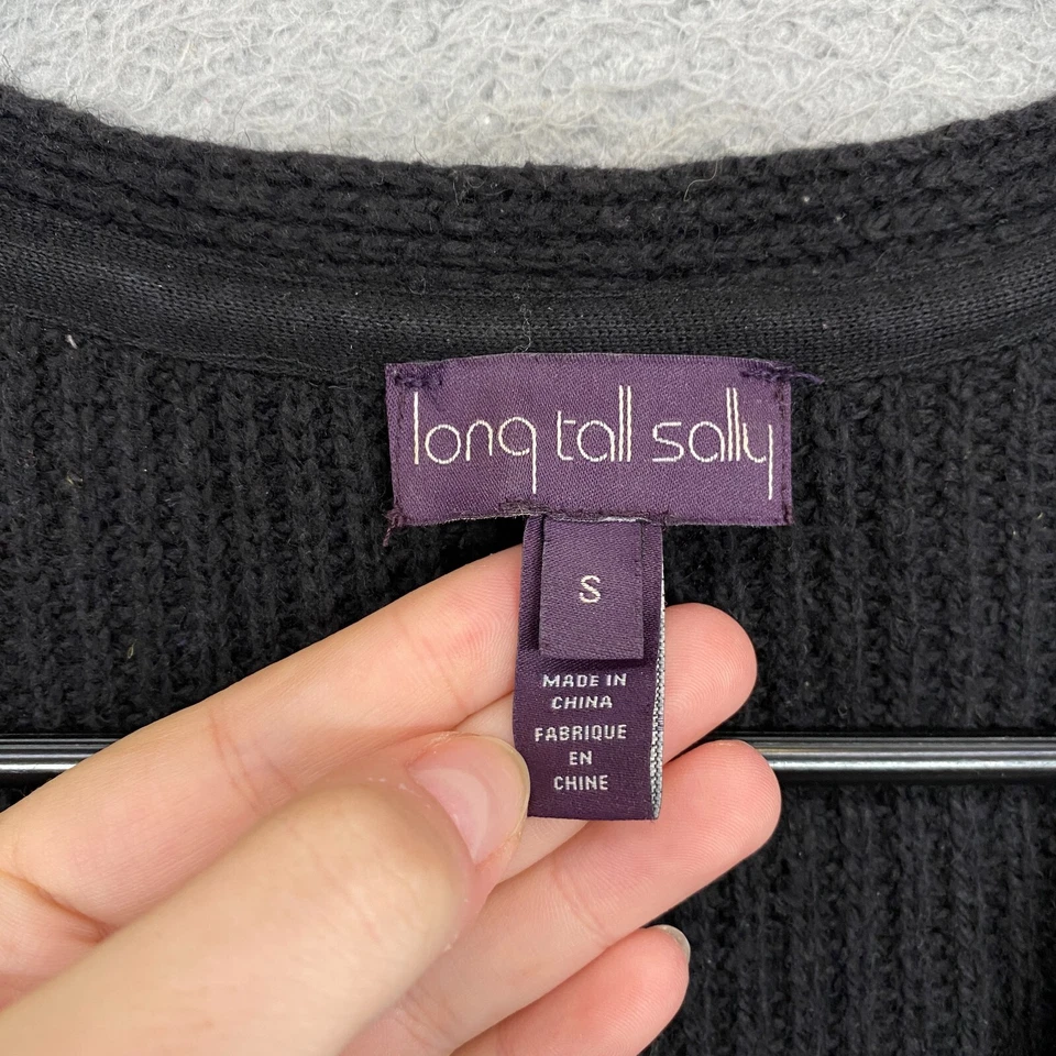 Suéter largo alto Sally para mujer pequeño cárdigan con cremallera bolsillos mezcla de lana acanalada Foto 4 de 4