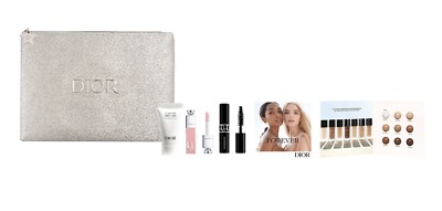 DIOR Beauty 5 Pc Set With Silver Glitter Trousse Clutch Star Charm * BNIB