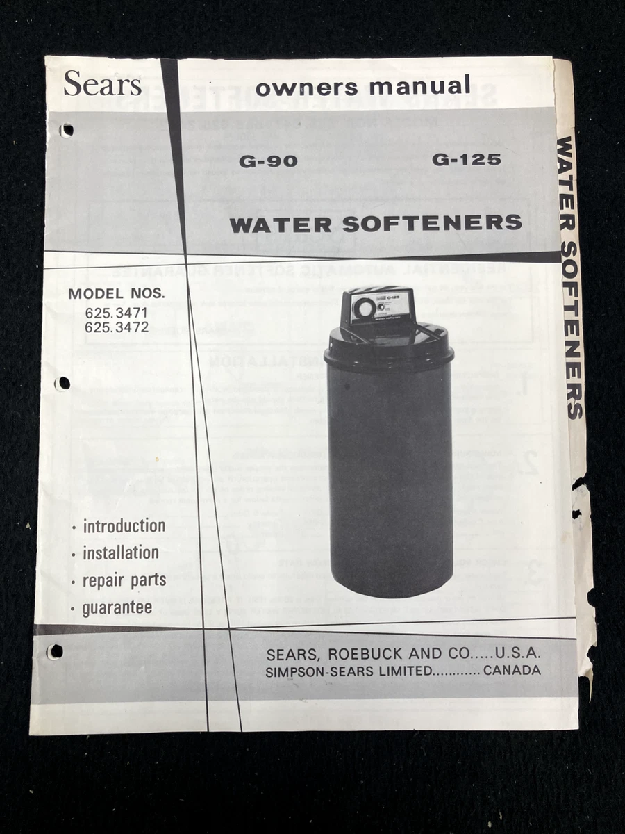 Sears Brand Water Softener Prices